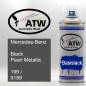 Preview: Mercedes-Benz, Black Pearl Metallic, 199 / 9199: 400ml Sprühdose, von ATW Autoteile West.